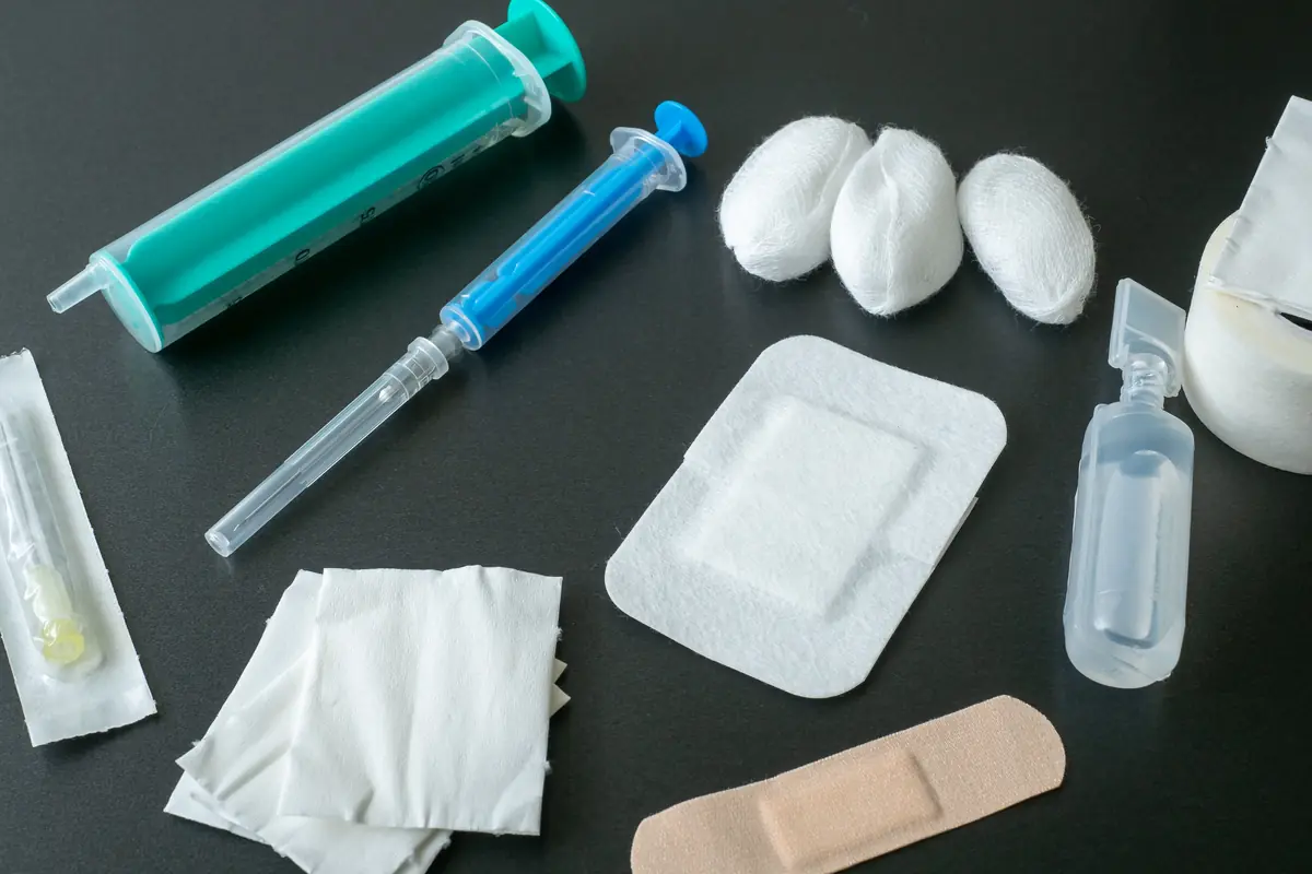 Materiale sterile pregătite pentru o procedură minim invazivă